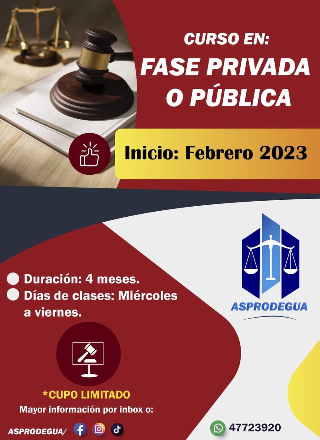 CURSO COMPLETO DE 4 MESES FASE PRIVADA – ENTRE&nbsp;SEMANA