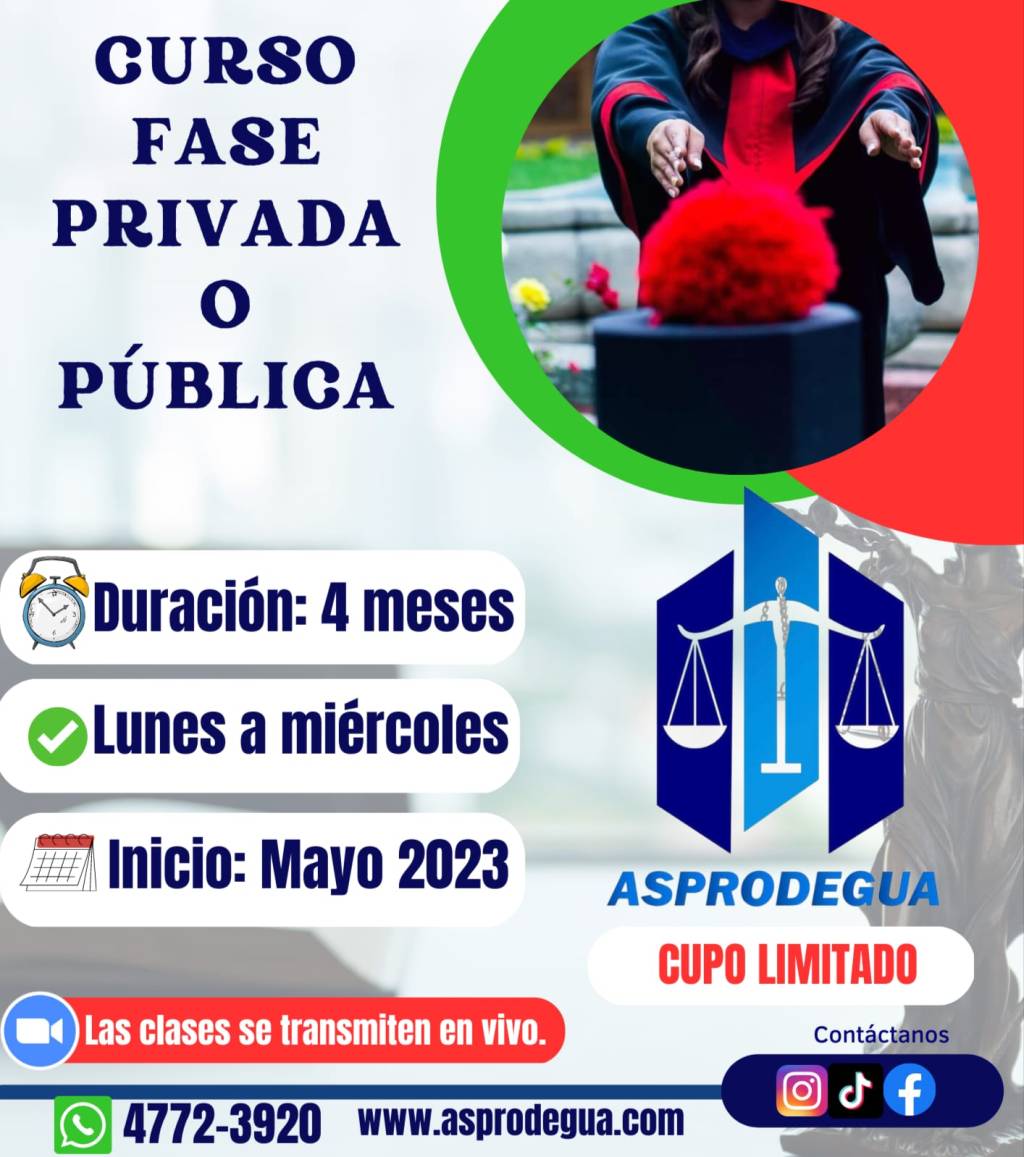 Curso Intensivo Fase Privada– Entre Semana – Cuota Única