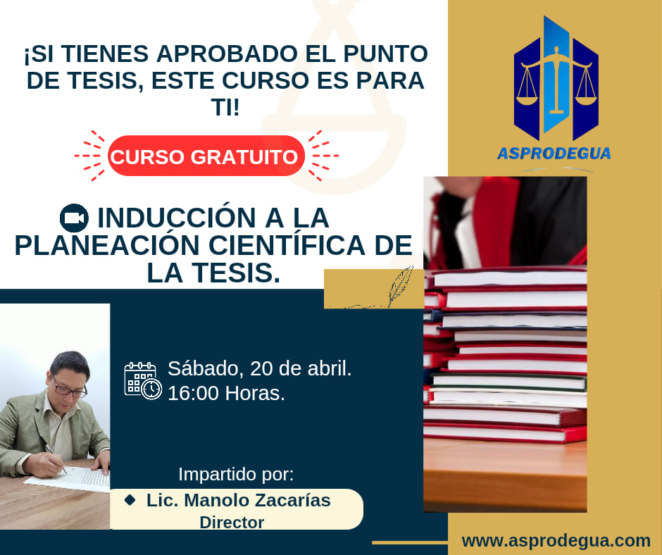 CURSO DE INDUCCIÓN A LA PLANEACIÓN CIENTÍFICA DE LA TESIS